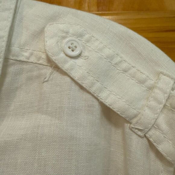 Liz Claiborne size L white button down blouse - Picture 6 of 10